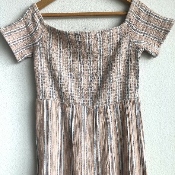 Roxy Pretty Lovers Off The Shoulder Midi Dress L - Picture 4 of 11